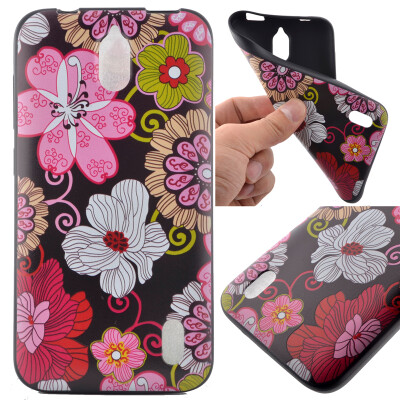 

Color flowers Pattern Soft Thin TPU Rubber Silicone Gel Case Cover for HUAWEI Y625