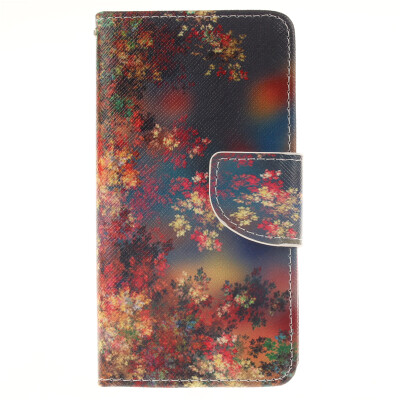 

Colorful flowers waterdrop Design PU Leather Flip Cover Wallet Card Holder Case for SAMSUNG Galaxy A7 2016A7100