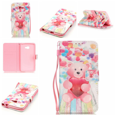 

Ballon and bear Design PU Leather Flip Cover Wallet Card Holder Case for LG G5