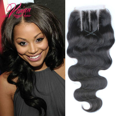 

7A Brazilian Closure Lace Top Closure Brazilian Body Wave Human Hair Lace Closure Blench Knots Free Middle Three Part Closure