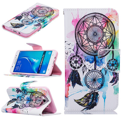 

Дизайн Dreamcatcher Дизайн Кожа PU флип крышку Кошелек Карты Держатель чехол для SAMSUNG Galaxy J7 2016/J710
