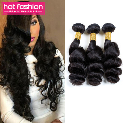 

8A Silk Peruvian Virgin Hair Loose Wave Unprocessed Virgin Peruvian Hair 3 Bundles Human Hair Weave Peruvian Loose Wave On Sale