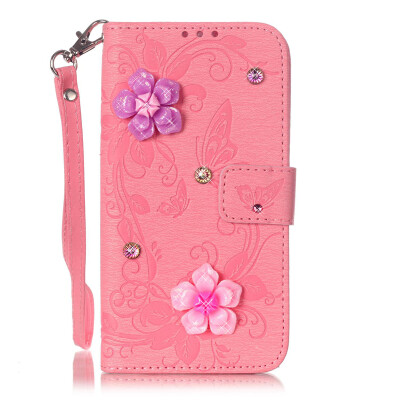 

Pink Butterfly Style PU Leather Flip Cover Wallet Card Holder Case for SAMSUNG G530