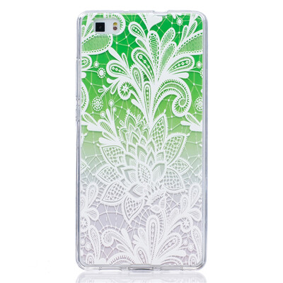 

Green gradient Pattern Soft Thin TPU Rubber Silicone Gel Case Cover for HUAWEI P8 Lite