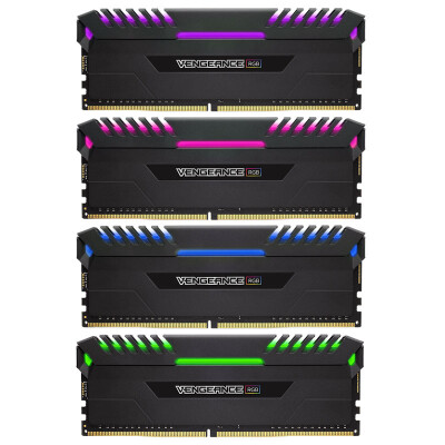 

USCORSAIR Avenger LED Light Bar DDR4 3000 64GB (16Gx4) Desktop Memory Red