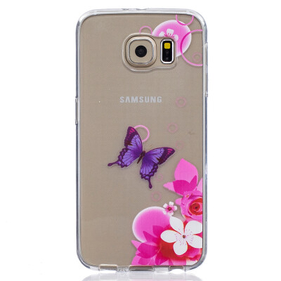 

Pink Butterfly Pattern Soft Thin TPU Rubber Silicone Gel Case Cover for SAMSUNG GALAXY S6