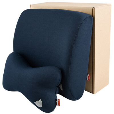 

Iron arm Astronomical car head restraint lumbar car with office bones pillow back pad memory cotton cover set of cyan