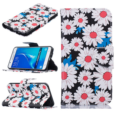 

Chrysanthemum Design PU Leather Flip Cover Wallet Card Holder Case for SAMSUNG Galaxy J7 2016J710