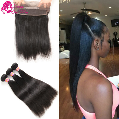 

Straight 7A Grade 360 Lace Frontal With Bundles 21 Brazilian Human Virgin Hair 360 Lace Frontal With Bundles For DHL