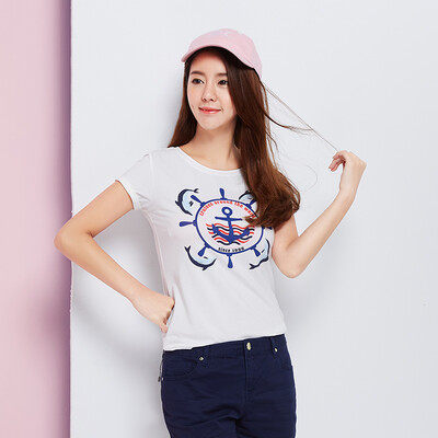 

Semir футболка с короткими рукавами футболка женская летняя одежда нижняя рубашка шею трехмерная печать 10215000550 белый S