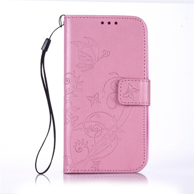 

Pink Flower Design PU Leather Flip Cover Wallet Card Holder Case for HUAWEI Y625