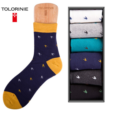 

Jingdong supermarket] TOLORINIE leisure cotton socks combed cotton stripes fashion socks socks K7141M0011 【6 pairs of equipment】