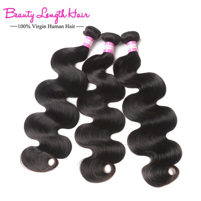 

Peruvian Virgin Hair Body Wave 3pcs Human Hair Extensions Unprocessed Virgin Hair Peruvian Body Wave 1B Beauty Length Hair