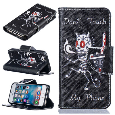 

Bone Design PU Leather Flip Cover Wallet Card Holder Case for IPHONE 55S5SE