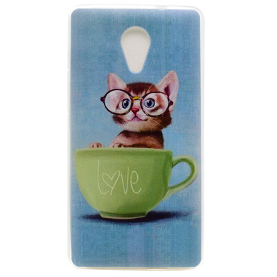 

Glasses cat Pattern Soft Thin TPU Rubber Silicone Gel Case Cover for Wiko Robby