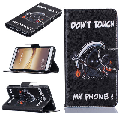 

Grim Reaper Design PU Leather Flip Cover Wallet Card Holder Case for HUAWEI Mate8