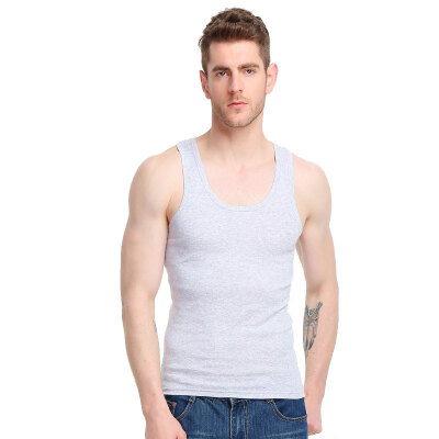 

Polaris velvet cotton vest 1 piece fitted with threading elastic stretch vest Men&39s underwear gray BJRBX