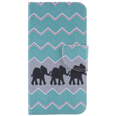 

Elephant Design PU Leather Flip Cover Wallet Card Holder Case for LG NEXUS 5X