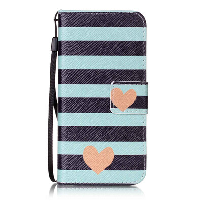 

Blue Stripes Дизайн PU кожа флип Обложка Кошелек для карты памяти чехол для Apple iPhone 7