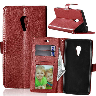 

Brown Style Classic Flip Cover with Stand Function and Credit Card Slot for Lenovo ZUK Z2 Pro