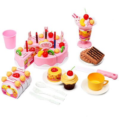 

Babamama Children&39s Birthday Cake Family Kitchen Toys Simulation Children&39s Puzzle 1-3 Year-old Baby Gift Set B1005 Pink