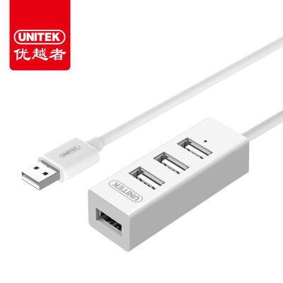 

(UNITEK) Y-2146GWH USB2.0 Splitter Высокоскоростной одноконтактный концентратор концентратора с четырьмя конвертерами Ноутбук с расширенным индикатором 120 см