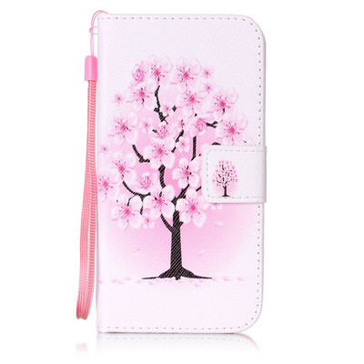 

Peach Blossom Design PU Leather Flip Cover Wallet Card Holder Case for Samsung Galaxy S5G9006V