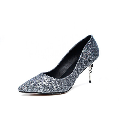 

WETKISS 2017 New Arrival Strange High Heels Shoes Woman Sexy Pointed Toe Brand Women Shoes Shallow Boat Shoes Bling Women Shoes