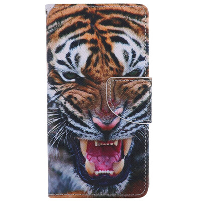 

Tiger Design PU Leather Flip Cover Wallet Card Holder Case for SAMSUNG J5Prime