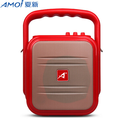 

Amoi K1 Открытый портативный мобильный квадратный танец аудиозапись MP3-плеер стерео динамик (красный)