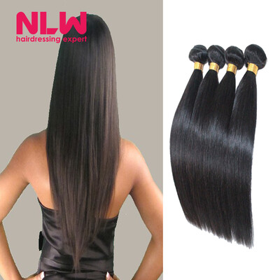 

Free Shipping 8A Top Quality Malaysian Straight Virgin Hair 4 Bundles NLW Hair Products for Black Women Full Soft Thick Smooth