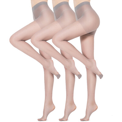 

Langsha stockings sexy ultra-thin anti-debris plus crotch core silk pantyhose 3 pairs of gray three pairs