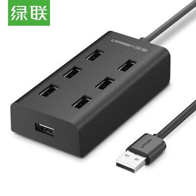 

7 портов Зеленый сустава (UGREEN) USB2.0 HUB разветвитель ноутбук интерфейс концентраторы более семи с задержкой / расширенный с 1 измеритель мощности преобразователя интерфейса черный 30374