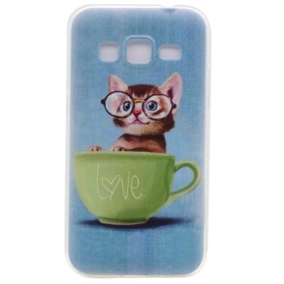 

Glasses cat Pattern Soft Thin TPU Rubber Silicone Gel Case Cover for Samsung Galaxy Grand Prime G530