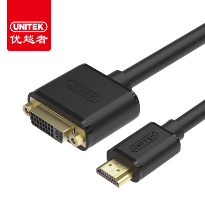 

UNITEK HDMI turn DVI female cable HDMI to DVI-I digital high-definition two-way conversion cable computer TV projector converter Y-C250BK