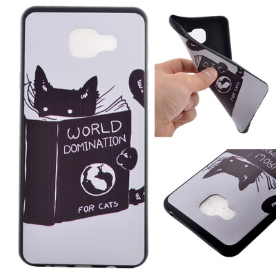 

Cat Pattern Soft Thin TPU Rubber Silicone Gel Case Cover for Samsung Galaxy A3 2016/A310