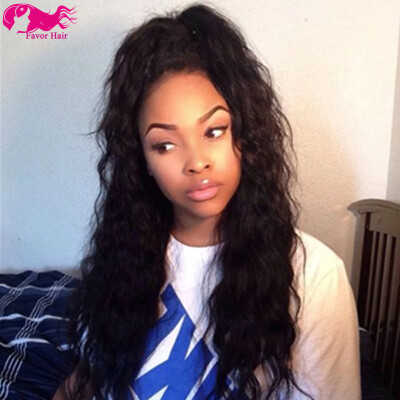 

Virgin Human Hair Full Cuticle Unprocessed Natural Looking Pre Plucked Hairline Wavy Hair Full Lace Wig