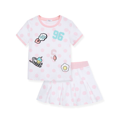 

Balabarra BALABALA female middle boy short sleeve suit summer big boy children's clothing two-piece women 28192160151 white blue color 120