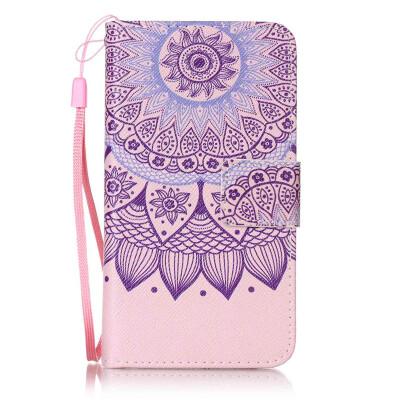 

Purple Sunflower Design PU Leather Flip Cover Wallet Card Holder Case for Samsung Galaxy J12016J120F