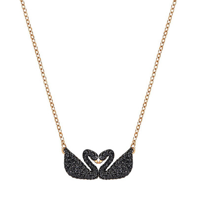 

SWAROVSKI Swarovski Iconic Swan Double Black Swan Necklace 5296468