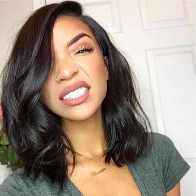 

150 Density Short Human Hair Bob Wigs For Black Women Glueless Full Lace Bob Wig Lace Front Human Hair Wigs Bob Natural Wave