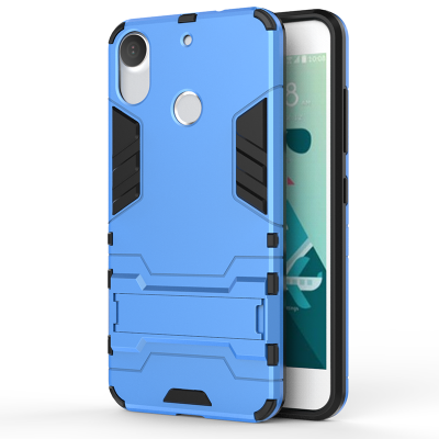 

Blue Slim Robot Armor Kickstand Shockproof Hard Rugged Rubber Back Case For HTC Desire 10 Pro