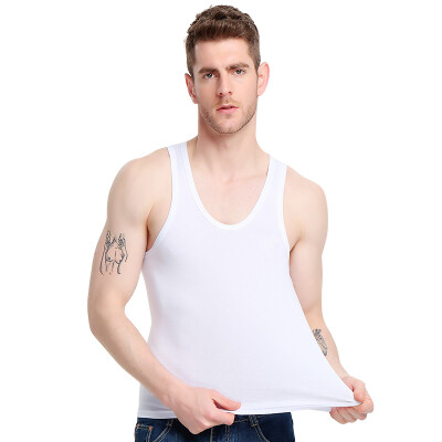 

Bosideng Men&39s Vest 1 piece Men&39s Sports Cotton Vest Stretch Slim Sleeveless Men&39s Bag Shirt White -L