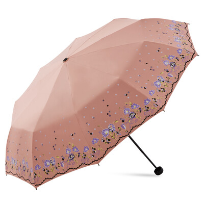 

Paradise umbrella 30 fold folding umbrella inverted umbrella stand fresh black plastic sunscreen umbrella 55cm10k 30154EJC mountain flower rotten 1 orange red