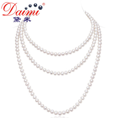 

Demi jewelry love light freshwater pearl sweater chain long necklace 7-8mm140cm