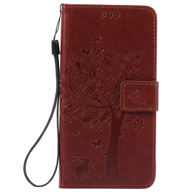 

Brown Tree Design PU Leather Flip Cover Wallet Card Holder Case for HUAWEI P9LITE