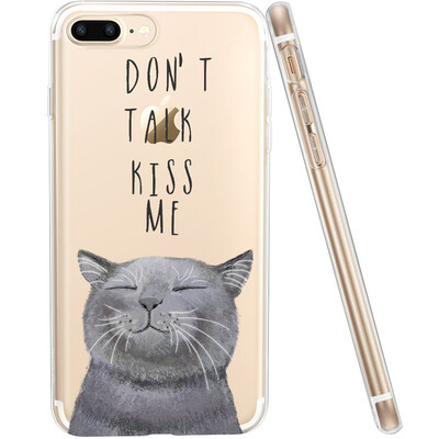 

ESR iPhone 7 plus mobile phone shell Apple 7plus phone shell mobile phone sets of silicone transparent anti-drop shells what series - overbearing blue cat