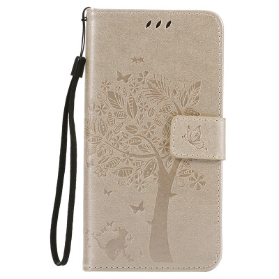 

Gold Tree Design PU Leather Flip Cover Wallet Card Holder Case for HUAWEI P9LITE