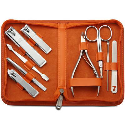 

777 Nail Knife Set Nail Scissors Clamp Manicure Set 9pcs Set TS-4042LJ Pink