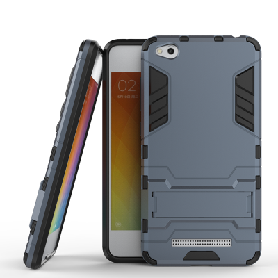 

Dark blue Slim Robot Armor Kickstand Shockproof Hard Rugged Rubber Back Case For XIAOMI RedMi 4A